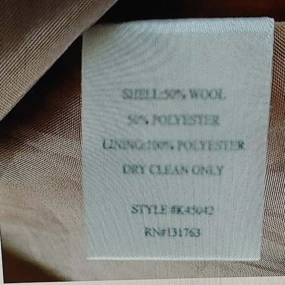 Knitted Dove Wool Blend Winter/Fall Coat Women's Sz Small Tan w Faux Fur Collar - Picture 8 of 11